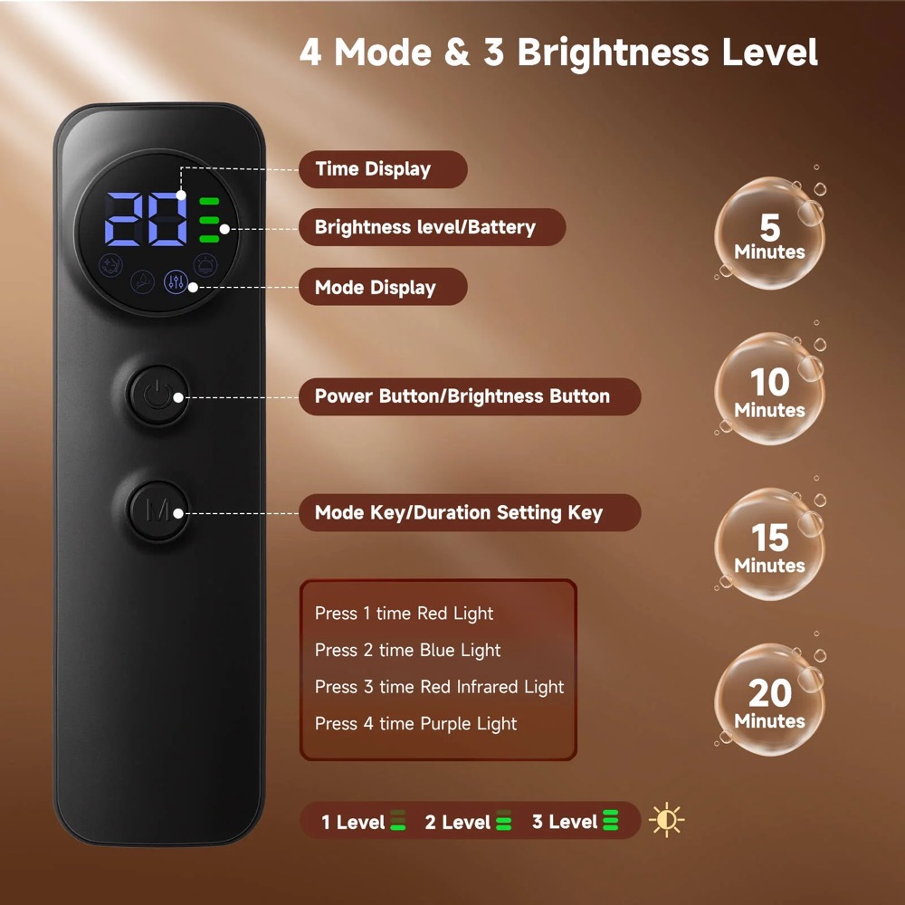 vibrating led face mask with red & blue light therapy – 660nm+850nm for anti aging & acne home spa facial massager