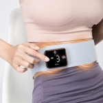 ems massage belt with heating– dual pain relief for back & abdomen