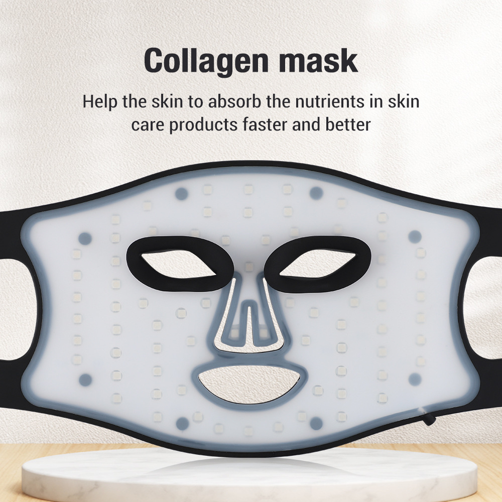 basic silicone led light therapy mask for wrinkle reduction & skin rejuvenation