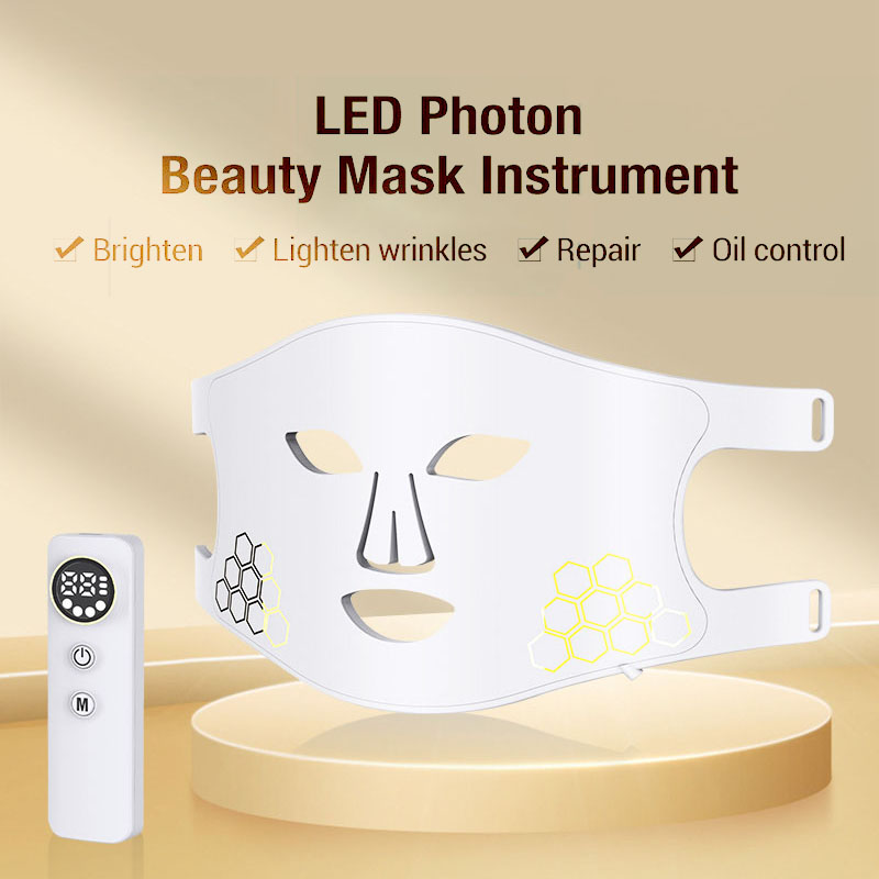 basic silicone led light therapy mask for wrinkle reduction & skin rejuvenation
