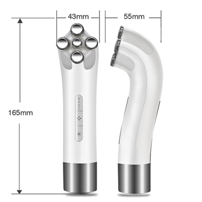 rf beauty device – curved handle for precise anti aging treatment