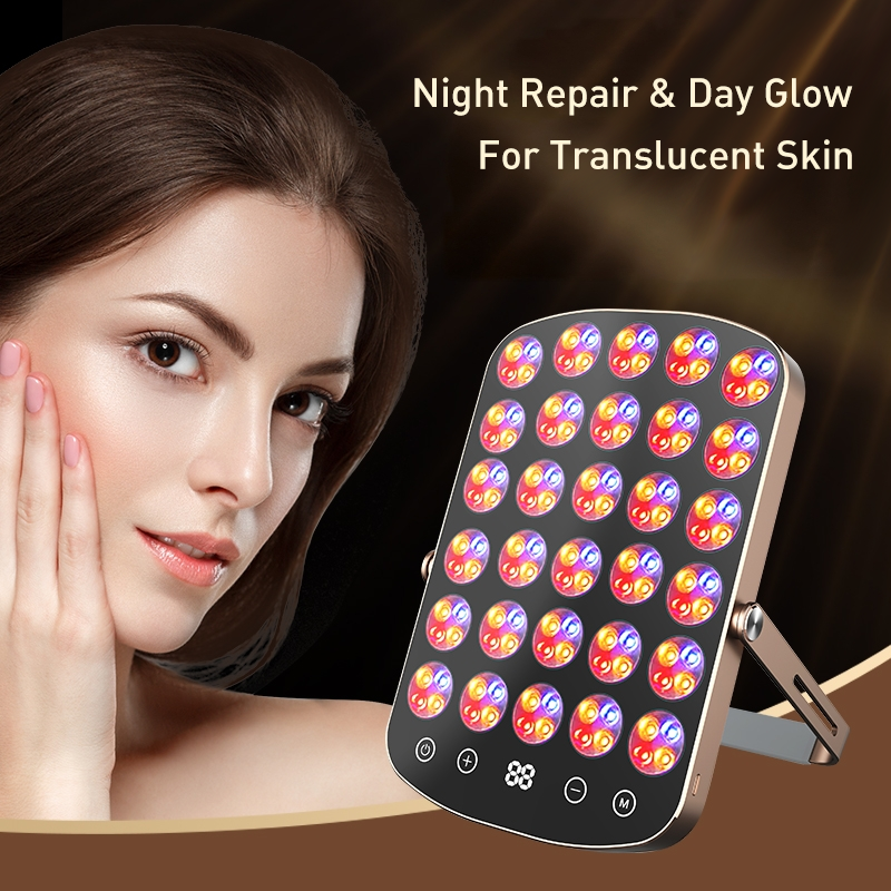 portable mirror & led light therapy combo for face
